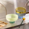 Bol a Salade en Verre – Serie Macaron Coloree 3