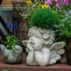 Pot de Fleur pour Interieur Ange en Oxyde de Magnesium 4