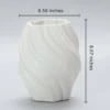 Vase en Ceramique Blanche – Serie Twist Artisanal 2