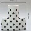 Vase en Ceramique – Serie Geometrique a Motifs Noirs 1