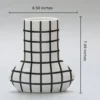 Vase en Ceramique – Serie Geometrique a Motifs Noirs 2