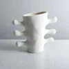 Vase en Resine – Serie Cactus Abstrait Noir et Blanc 1