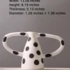 Vase en Resine – Style Art a Pois Blancs et Noirs 5