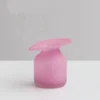 Vase en Verre Souffle – Serie Macaron Rose Mat 5
