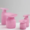 Vase en Verre Souffle – Serie Macaron Rose Mat 8