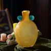 Vase jaune rond