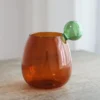 Verre a Eau en Verre Souffle – Serie Boules de Couleur Ensemble de 2 3