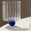 Verres a Vin et a Eau – Serie Rayures Verticales Ensemble de 2 1
