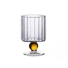 Verres a Vin et a Eau – Serie Rayures Verticales Ensemble de 2 3