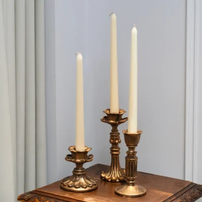 Bougeoirs Dores en Resine – Ensemble Chandelier Vintage 6 e1729133224513