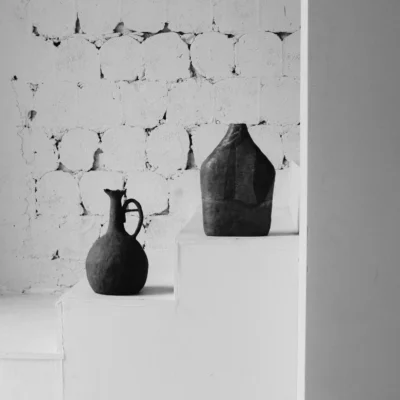 Vase en Ceramique Blanche – Serie Twist Artisanal 34