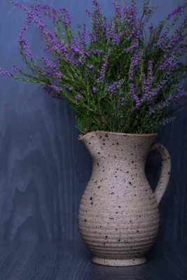 Vase en Ceramique – Serie Geometrique a Motifs Noirs 8