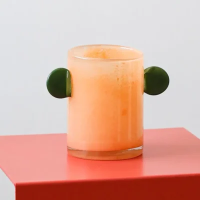 Vase en Verre Souffle – Serie Candy Colors avec Anses Rondes 1