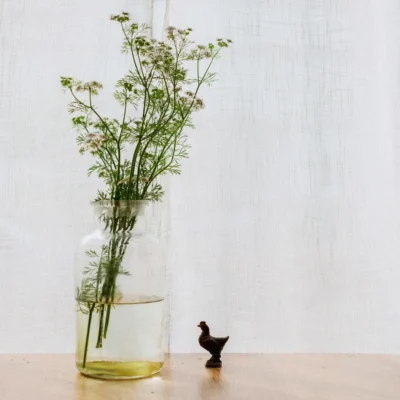 Vase en Verre Souffle – Serie Macaron Rose Mat 11