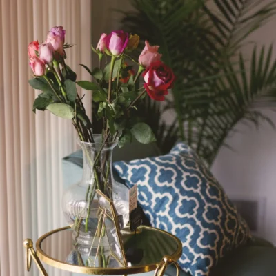 Vase en Verre Souffle – Serie Macaron Rose Mat 13