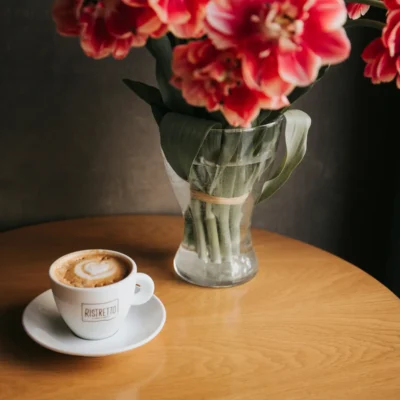 Vase en Verre Souffle – Serie Macaron Rose Mat 20
