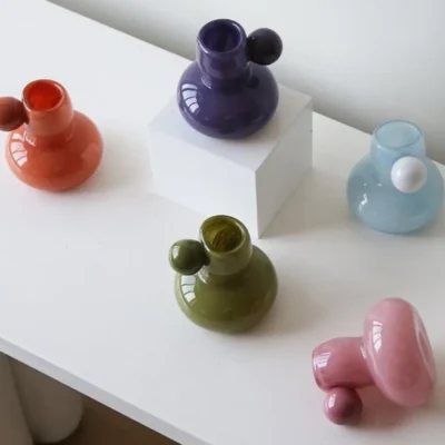 Vase en Verre Souffle – Serie Mini Candy Colors avec Diffuseur 7 e1729145707667
