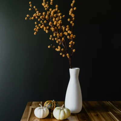 Vase en Ceramique Blanche – Serie Twist Artisanal 44