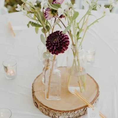 Vase en Verre Souffle – Serie Macaron Rose Mat 32