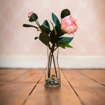 Vase en Verre Souffle – Serie Macaron Rose Mat 41