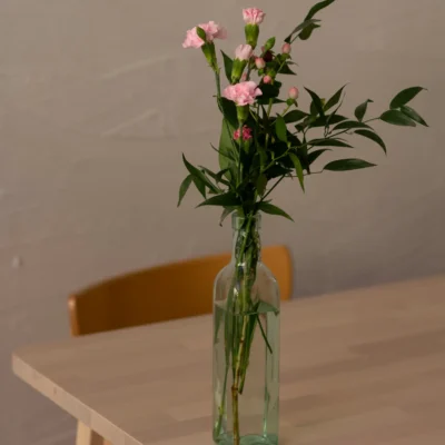 Vase en Verre Souffle – Serie Macaron Rose Mat 61