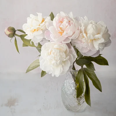 Vase en Verre Souffle – Serie Macaron Rose Mat 69