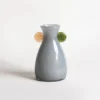 Vase décoratif soufflé à la main avec bulles colorées, idéal pour décorer vase dans un intérieur moderne et artistique.