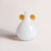 mini vases blanc or