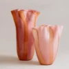 vase rayures rose